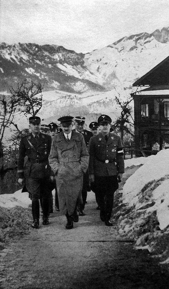 Adolf Hitler meets leaders of the Hitlerjugend and of the SA at the hotel Platterhof on the Obersalzberg